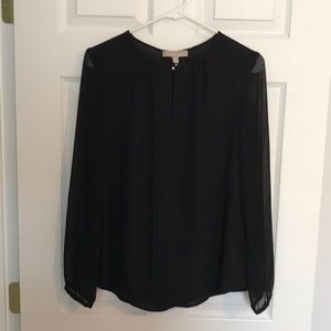 Banana Republic Sheer Black Blouse